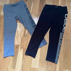 2X BEBE CROPPED LEGGINGS